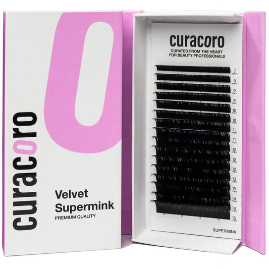 Curacoro Super Mink Eyelashes Extensions - Multi Selections from 0.03 to 0.2 C CC D Curl 7-15 mm Length Mixed Tray Silk Eyelashes Individual Eyelash Extensions (0.05 CC 13mm)